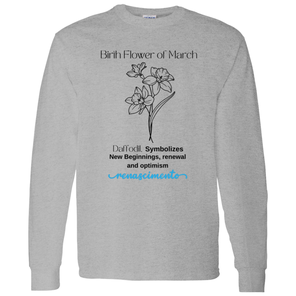 Daffodil, March birth flower - LS T-Shirt