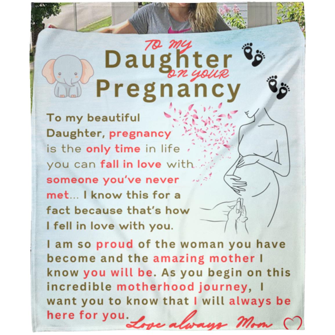 To my Daughter on your Pregnancy - Arctic Fleece Blanket 50x60