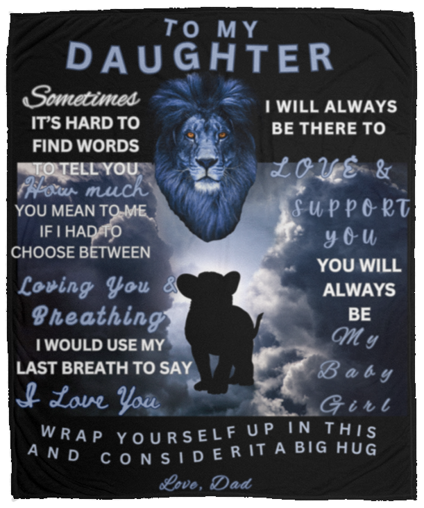 To My Daughter | I Love You | Cozy Plush Fleece Blanket - 50x60