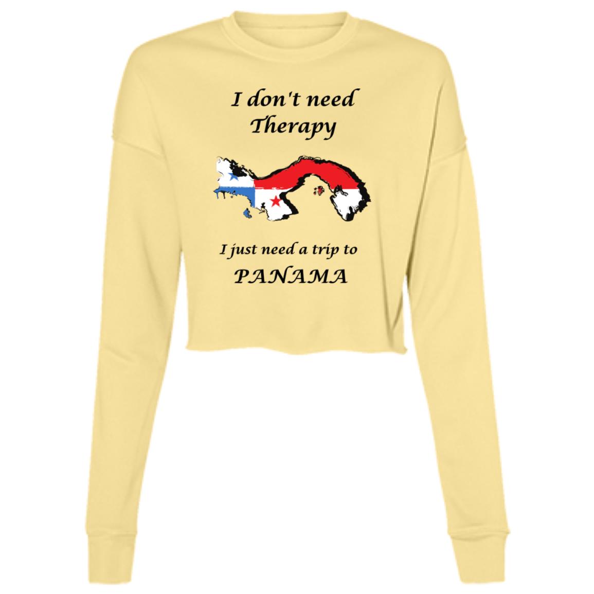 I don't need theraphy Ladies' Cropped Fleece Crew