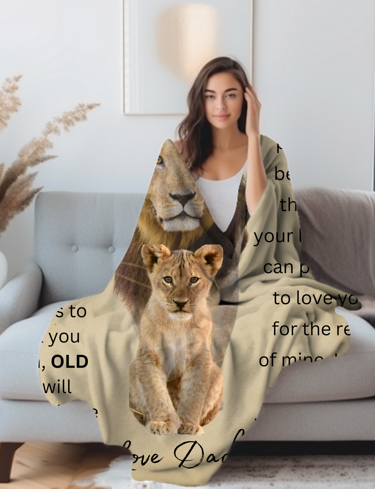 To My Daughter | This OLD LION | Cozy Plush Fleece Blanket - 30x40