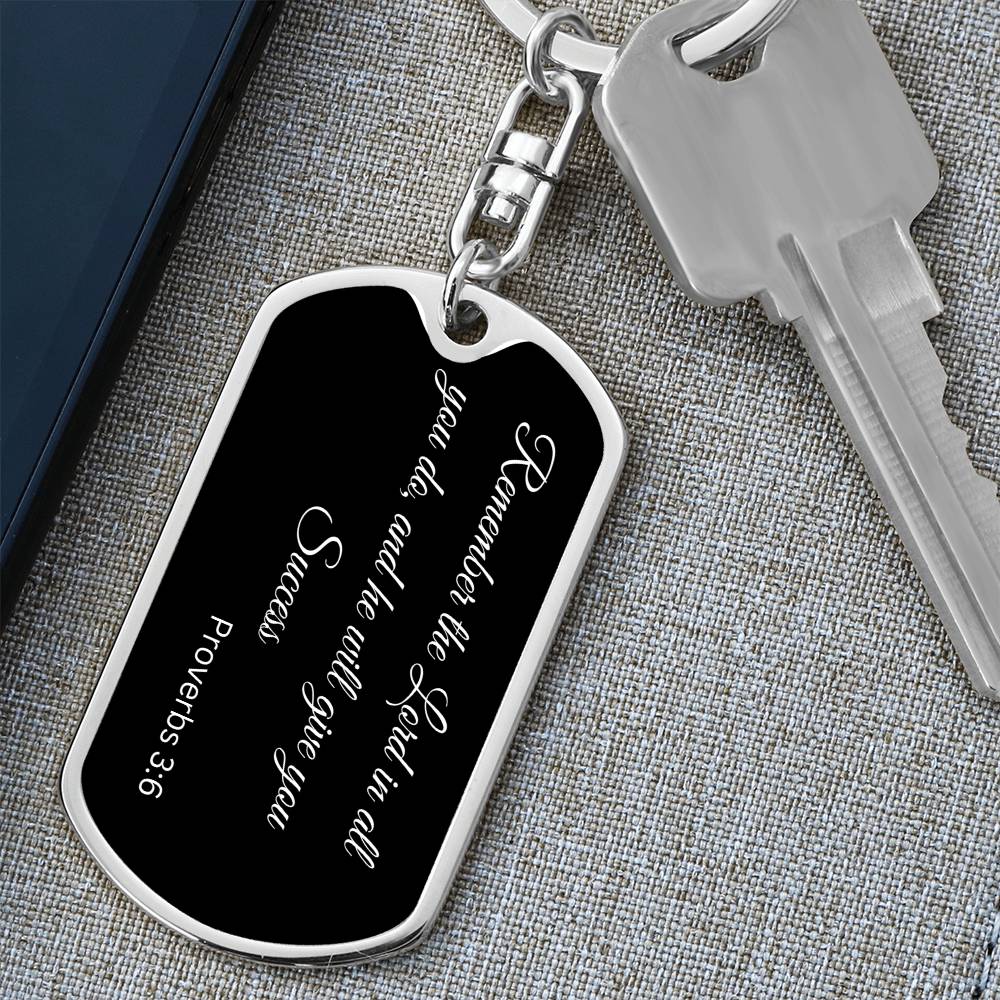 Remember the Lord | Personalized Dog Tag w/Swivel Key Chain