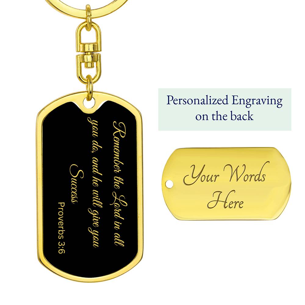 Remember the Lord | Personalized Dog Tag | Swivel Key Chain