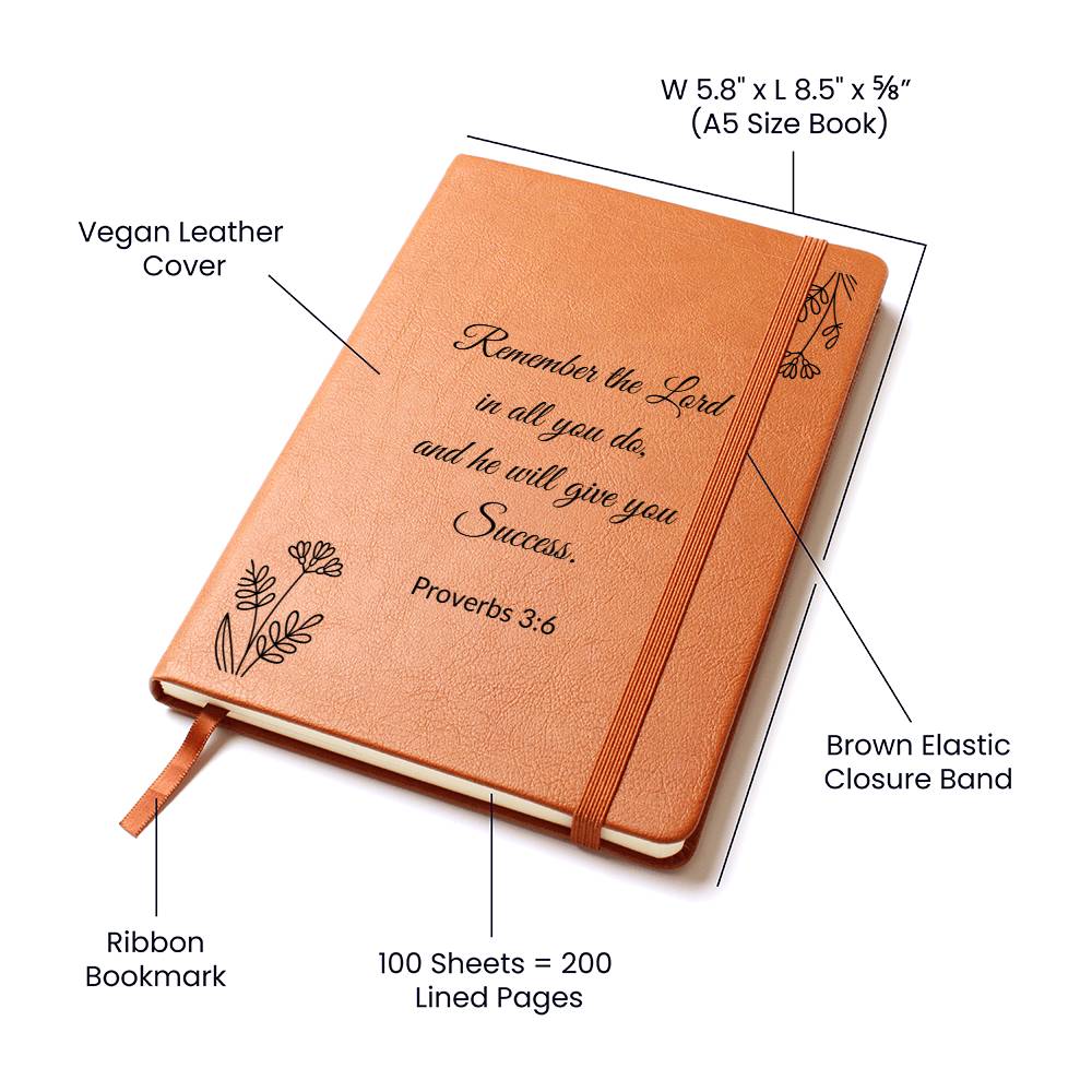 Remember the Lord, Personal Graphic Leather Journal|