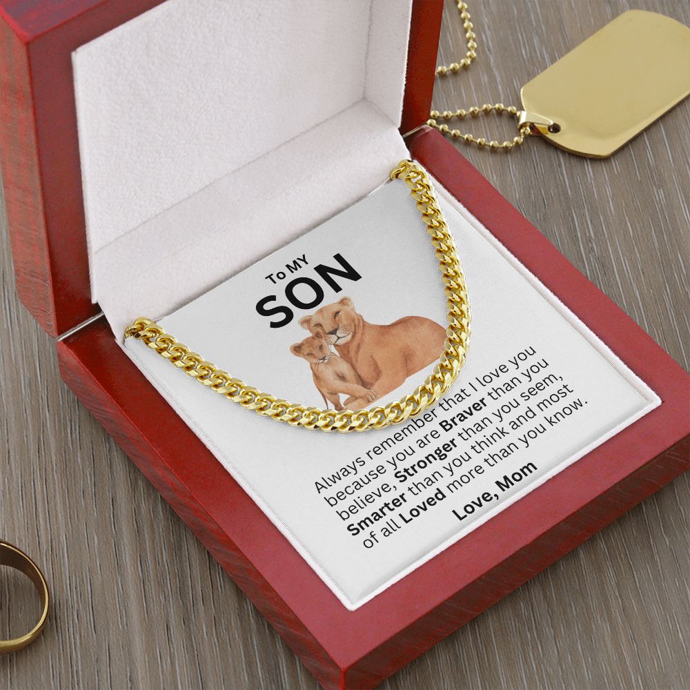 To My Son | Always Remember That I love You | Cuban Link Chain