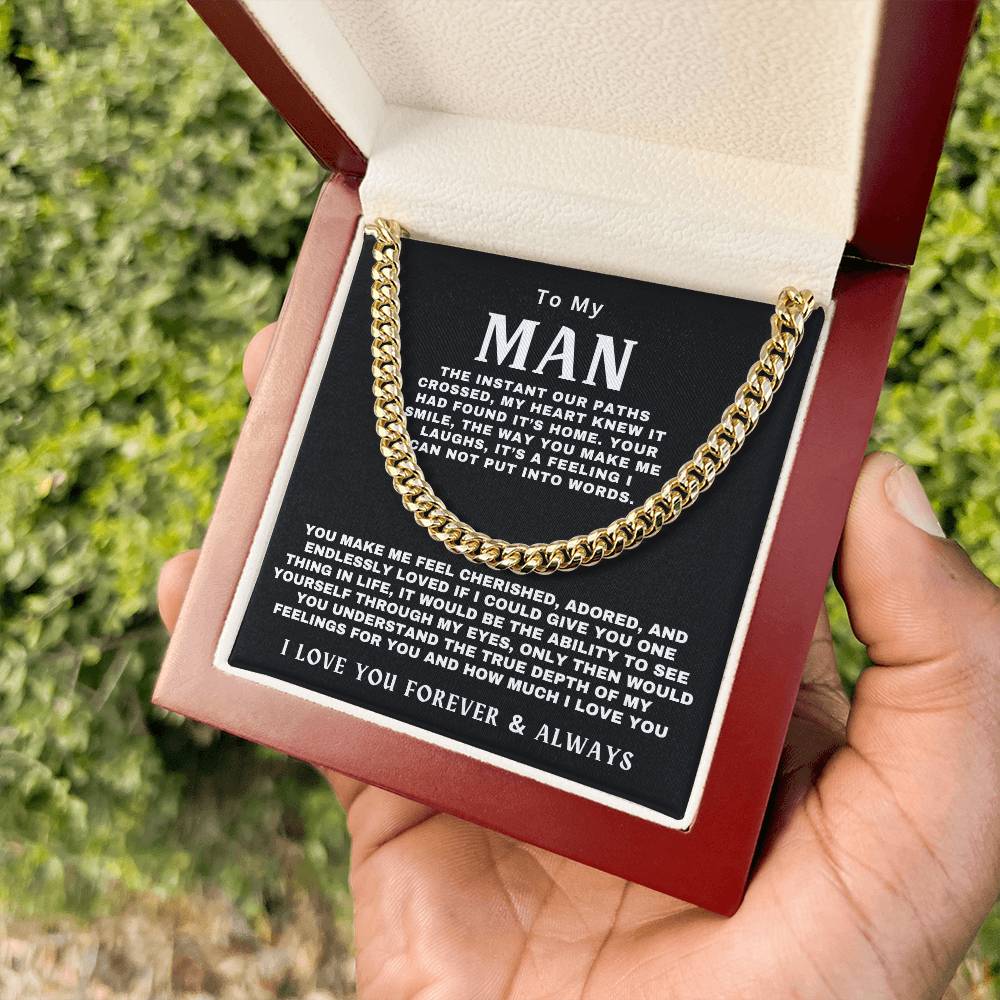To My Man | Love you Forever & Always | Cuban Link Chain