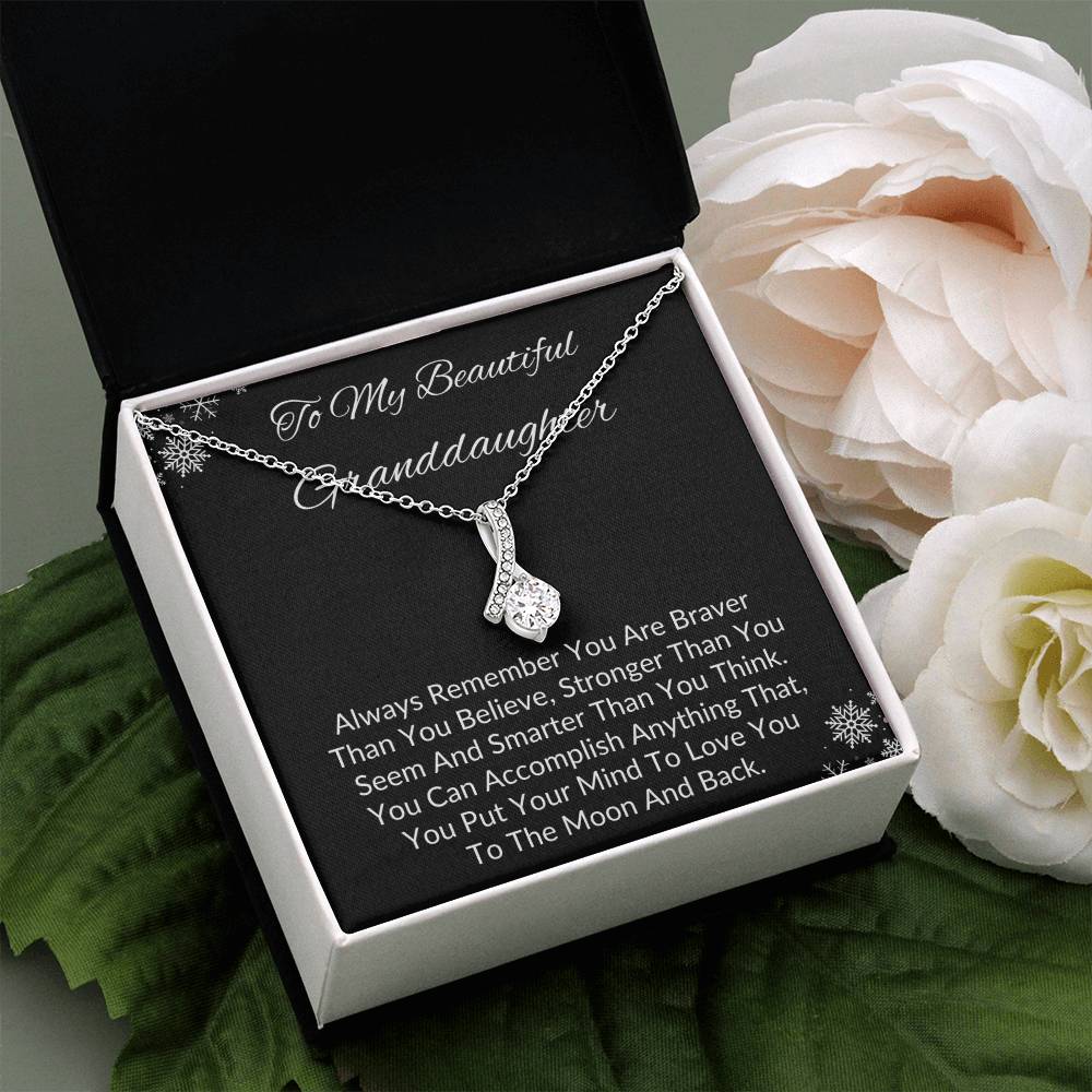 To My Beautiful Granddaughter | You Are Stronger Than You Seem | Alluring Beauty Necklace