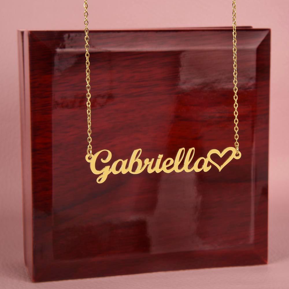 PERSONALIZED HEART NAME NECKLACE