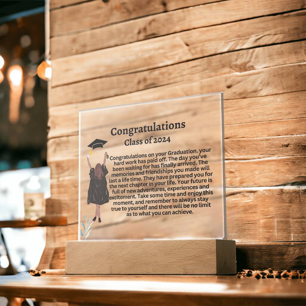 Congratulations class 2024 | Square Acrylic Plaque
