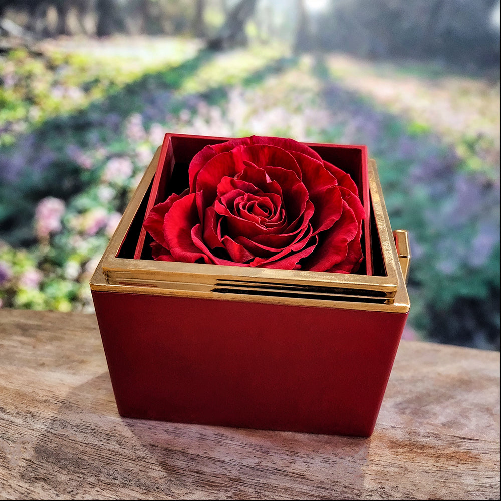 To my Mom Gift Necklace- Rotating Rose Gift Box