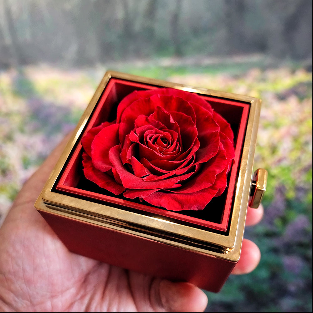 To my Mom Gift Necklace- Rotating Rose Gift Box