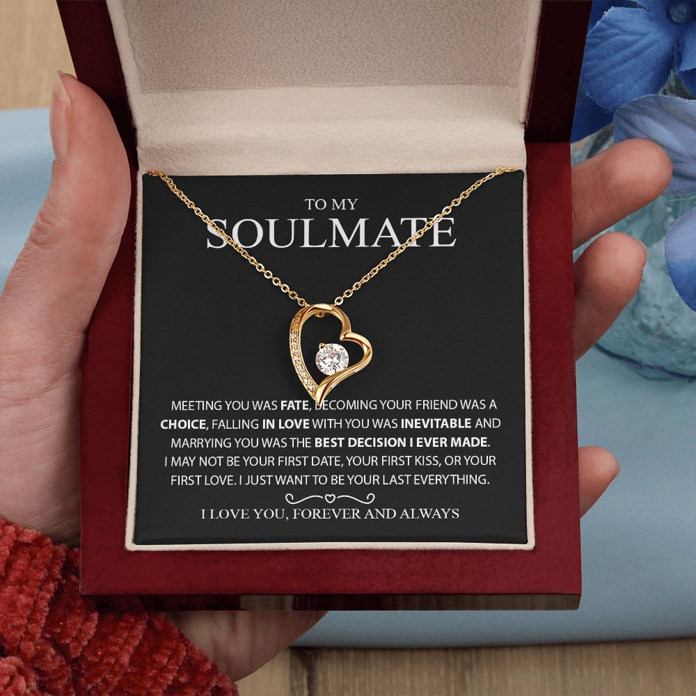 To My Soulmate | Meeting You Was Fate | Forever Love Necklace