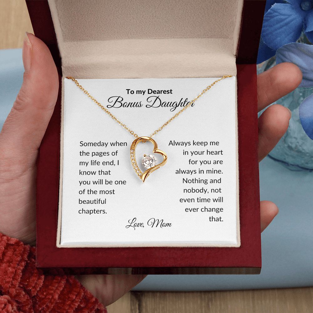 To my Bonus Daughter, Forever love Necklace