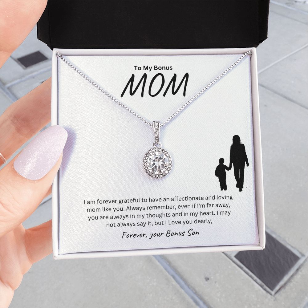 To my Bonus Mom, You're always in my heart Eternal Hope Necklace
