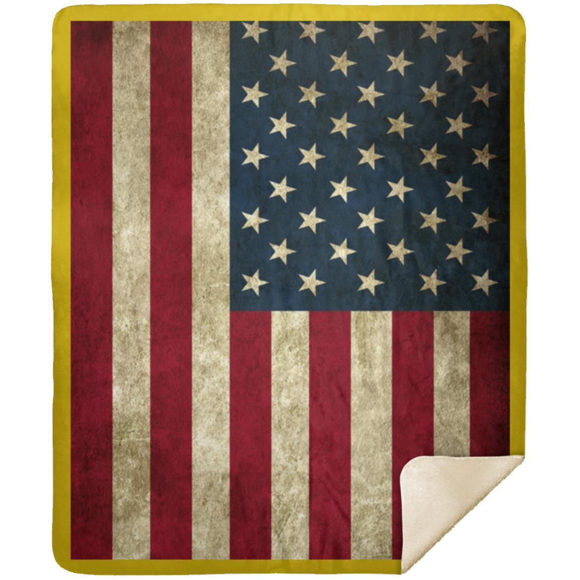 US Flag - Premium Mink Sherpa Blanket 50x60