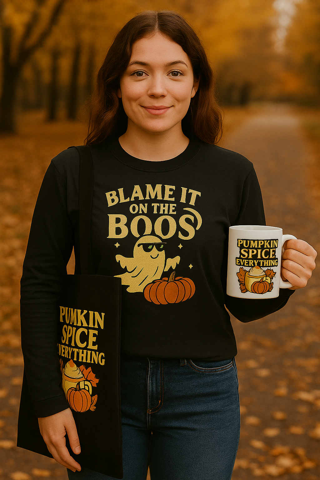 Autumn Cozy Gift Set – Long Sleeve + Mug + Tote