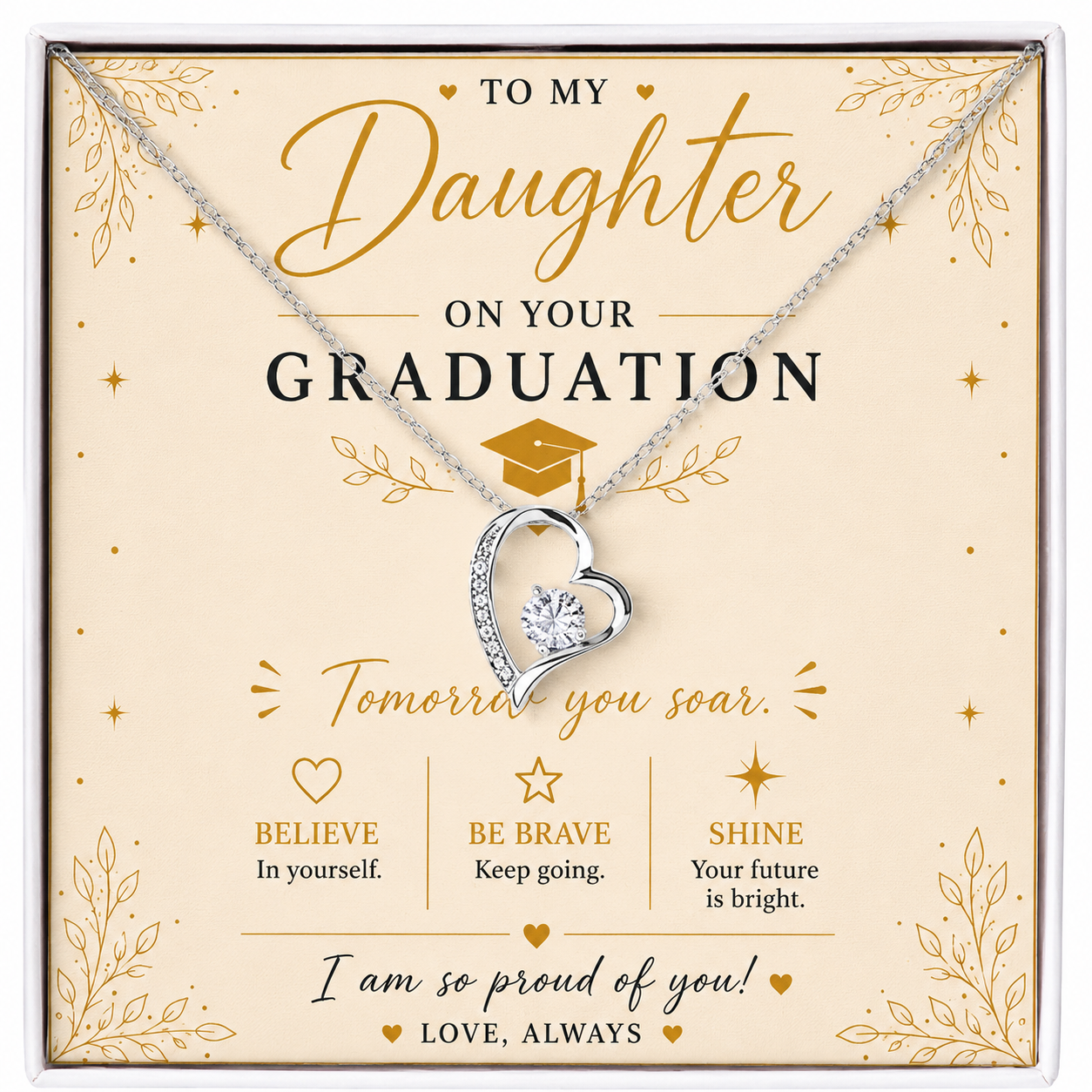 To My Daughter – Graduation Necklace Gift From Mom