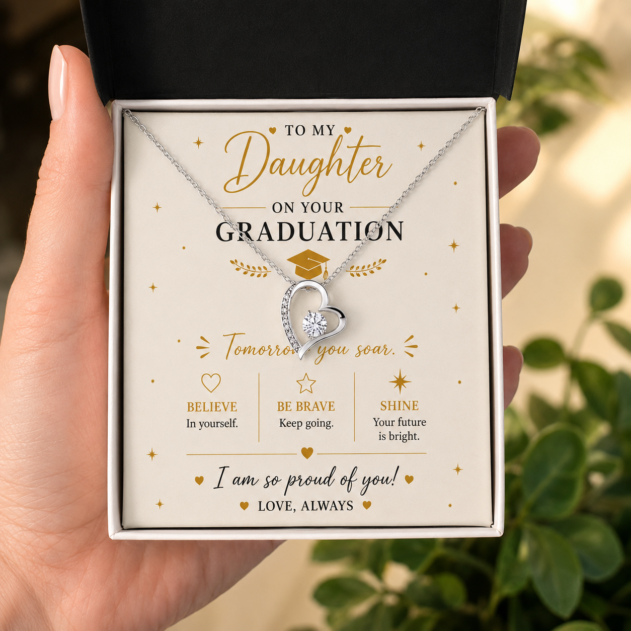 To My Daughter – Graduation Necklace Gift From Mom