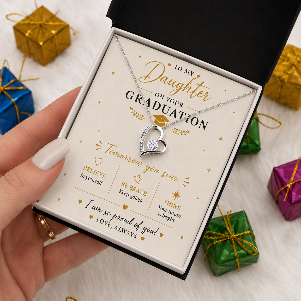 To My Daughter – Graduation Necklace Gift From Mom