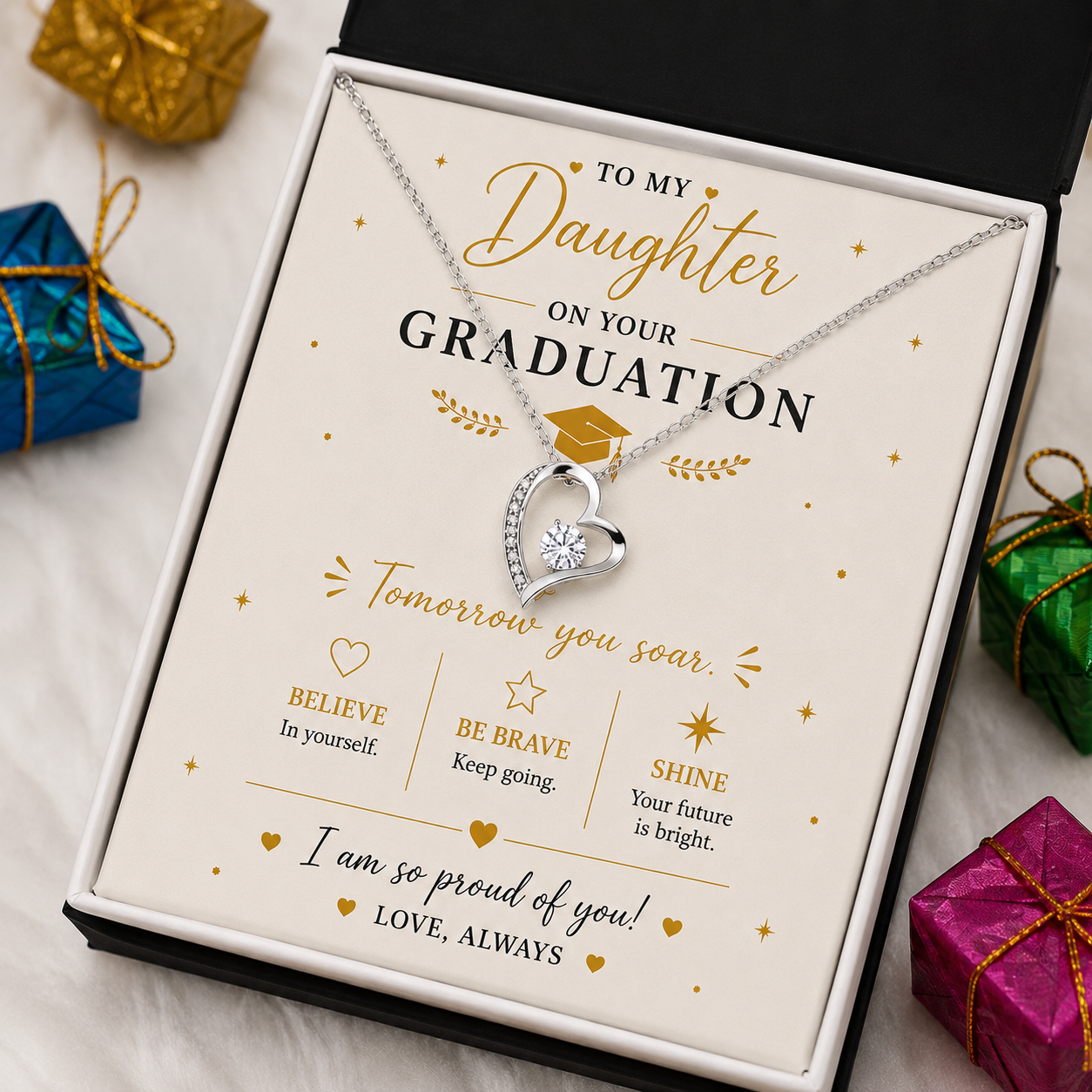 To My Daughter – Graduation Necklace Gift From Mom