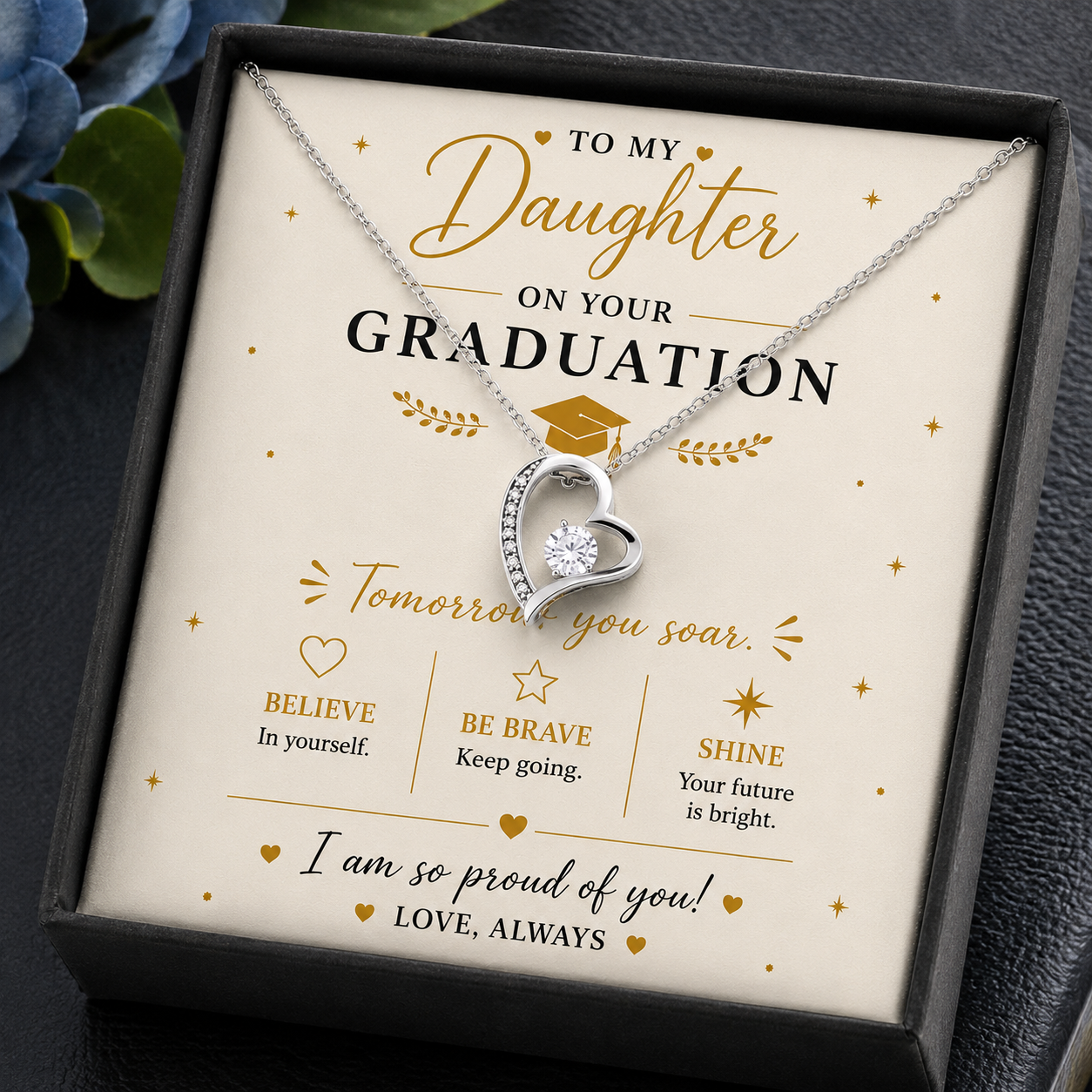 To My Daughter – Graduation Necklace Gift From Mom