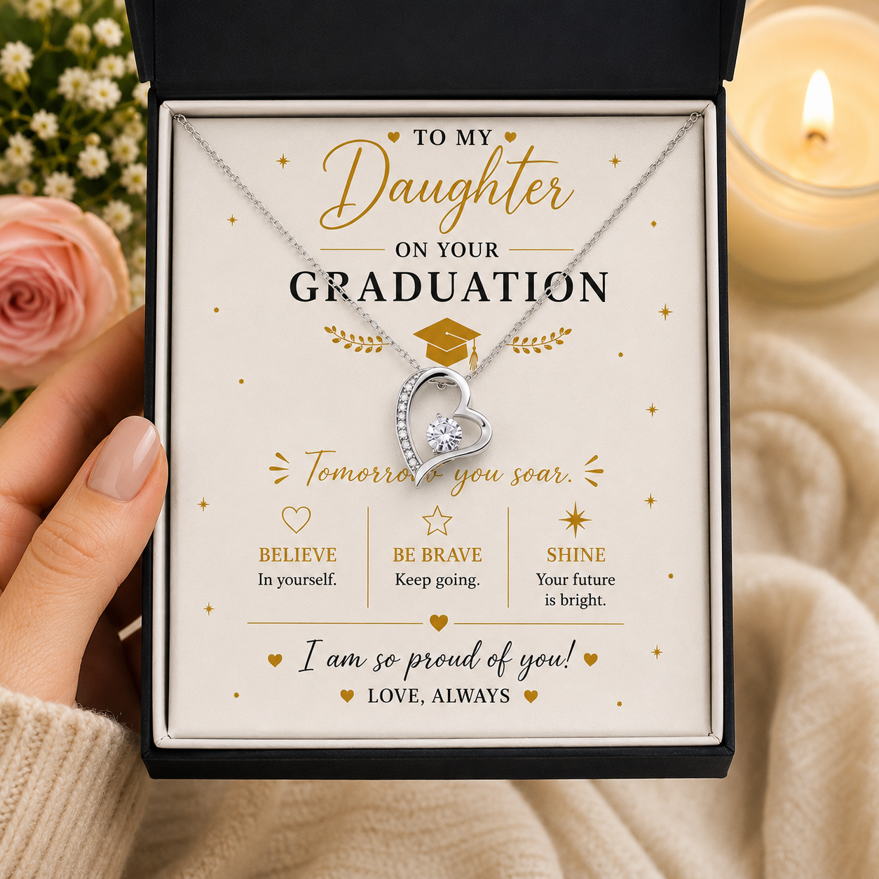 To My Daughter – Graduation Necklace Gift From Mom