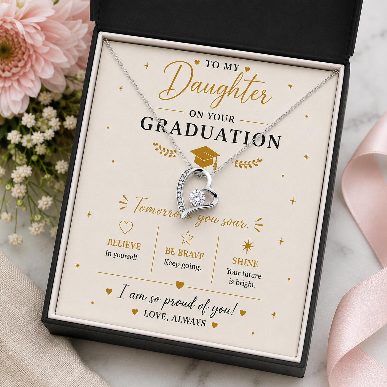 To My Daughter – Graduation Necklace Gift From Mom