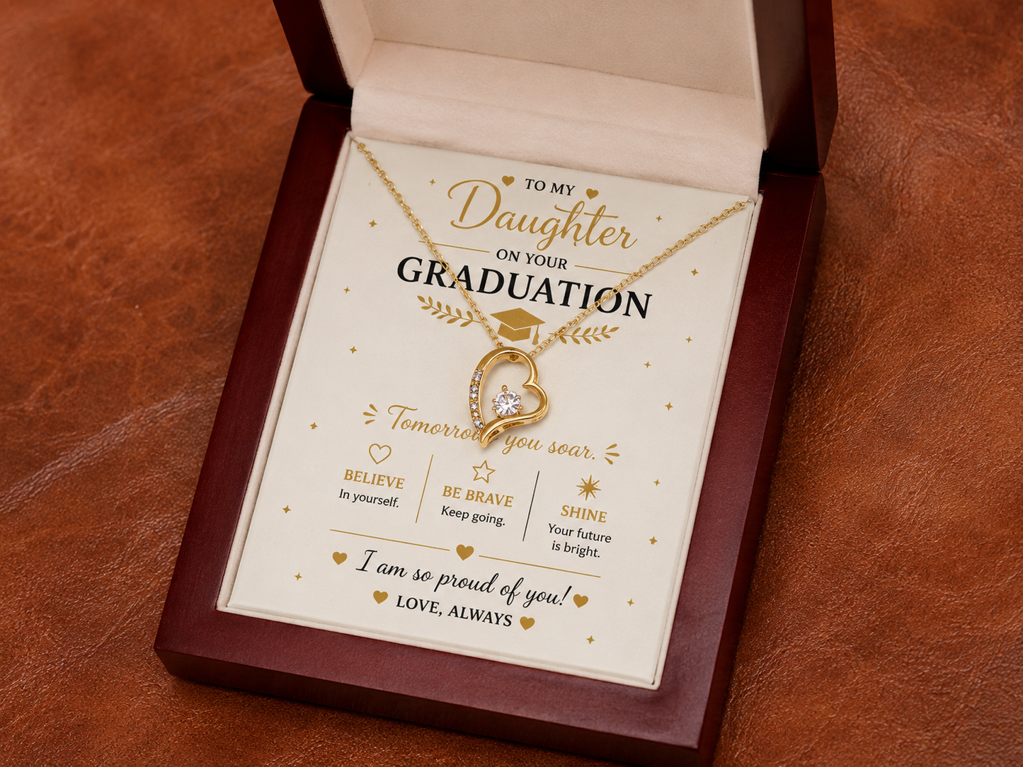 To My Daughter – Graduation Necklace Gift From Mom