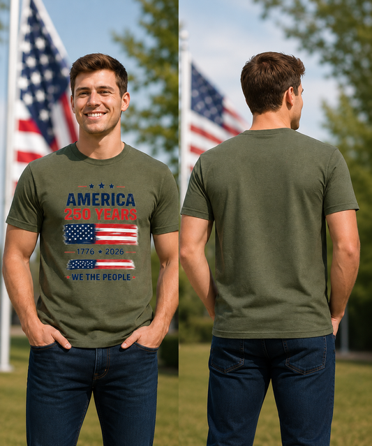 America 250 Years Patriotic T-Shirt | We The People | 1776–2026
