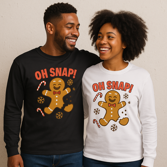 Oh Snap! Gingerbread – Unisex Holiday Long Sleeve Shirt
