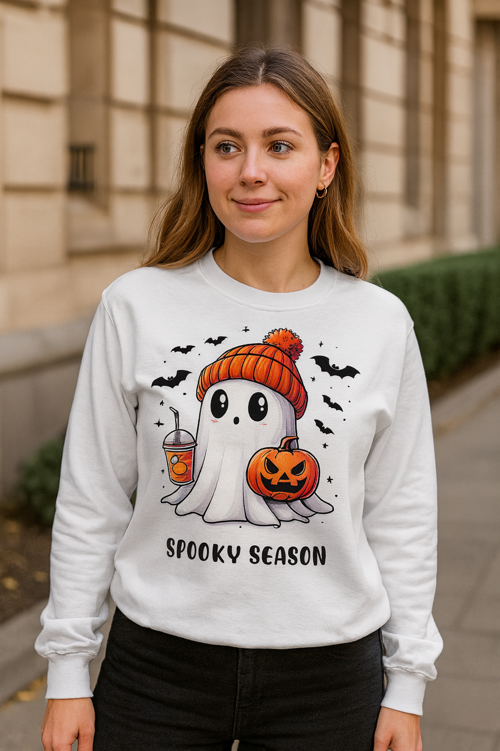 Spooky Season Tee -- Cozy Ghost Vibes