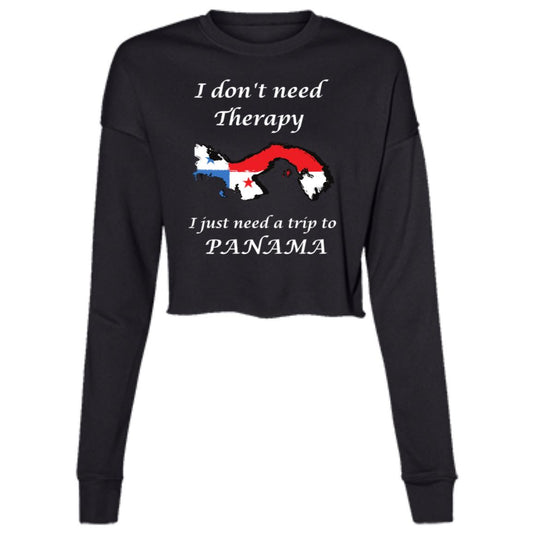 I don't need theraphy Ladies' Cropped Fleece Crew
