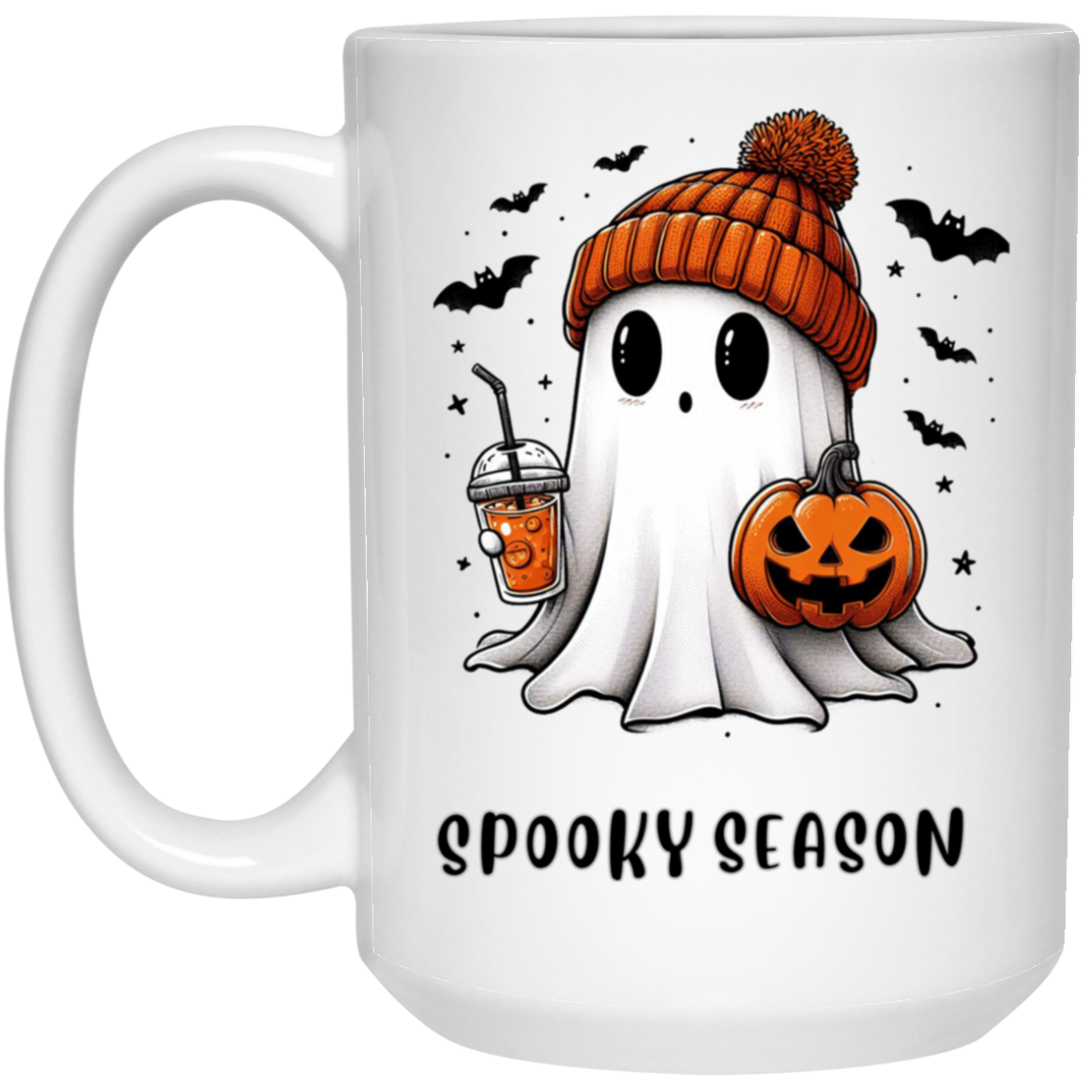 Halloween Ghost Coffee 15oz  White Mug