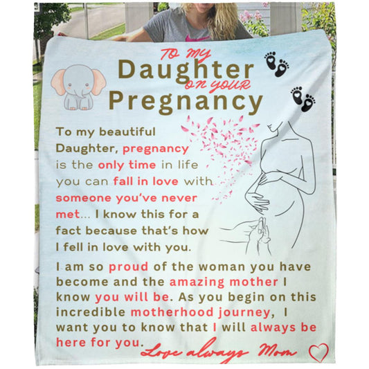 To My Daughter on your Pregnancy - Arctic Fleece Blanket 50x60