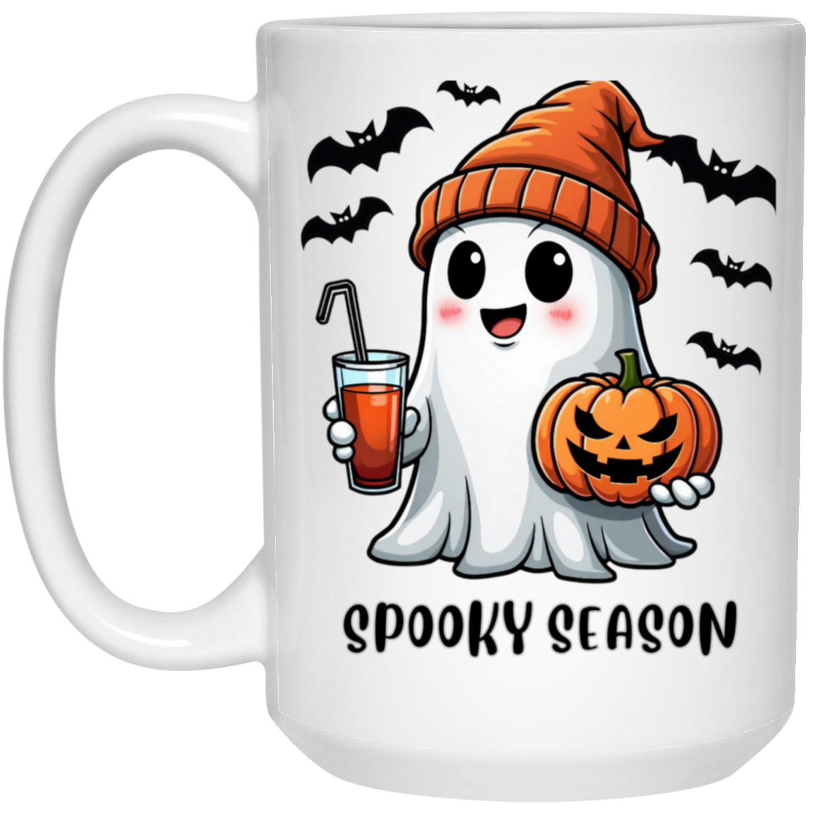 Halloween Ghost Coffee 15oz  White Mug