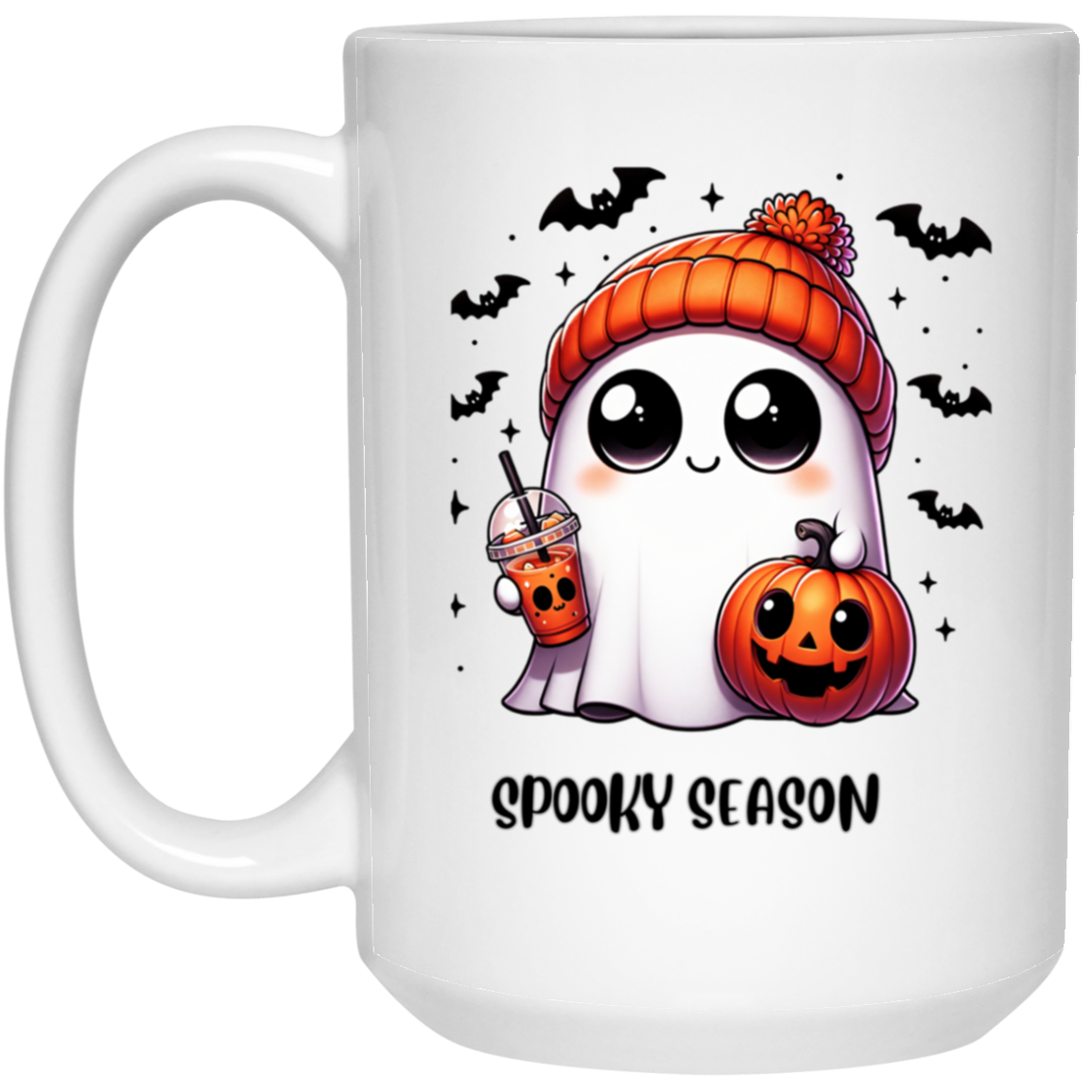 Halloween Ghost Coffee 15oz  White Mug