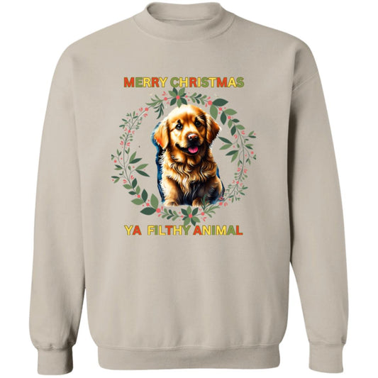 Merry Christmas, Ya Filthy Animal Crewneck Pullover Sweatshirt