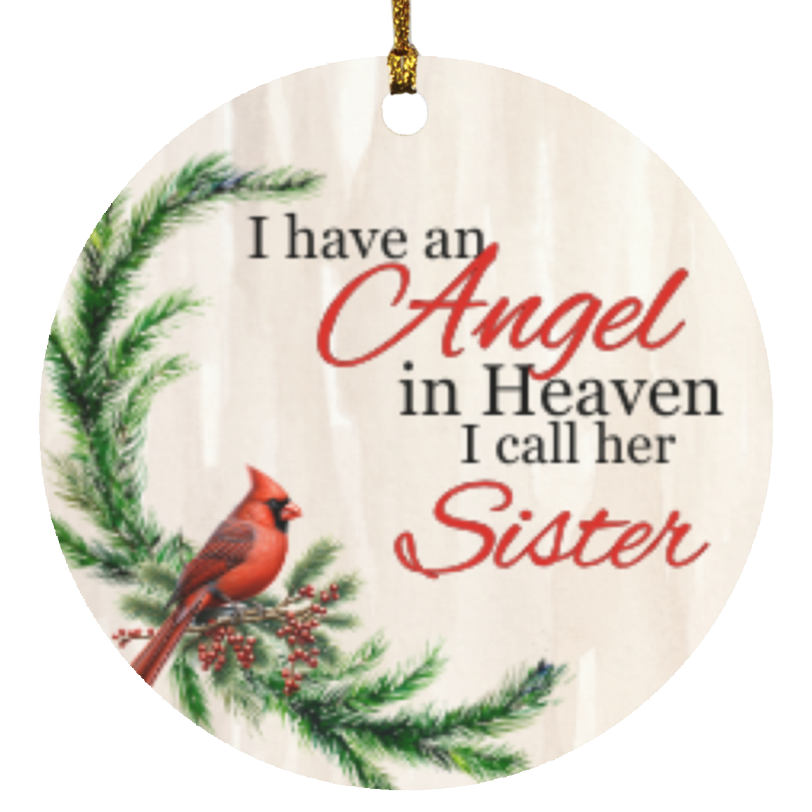 An Angel in Heaven | Circle Ornament