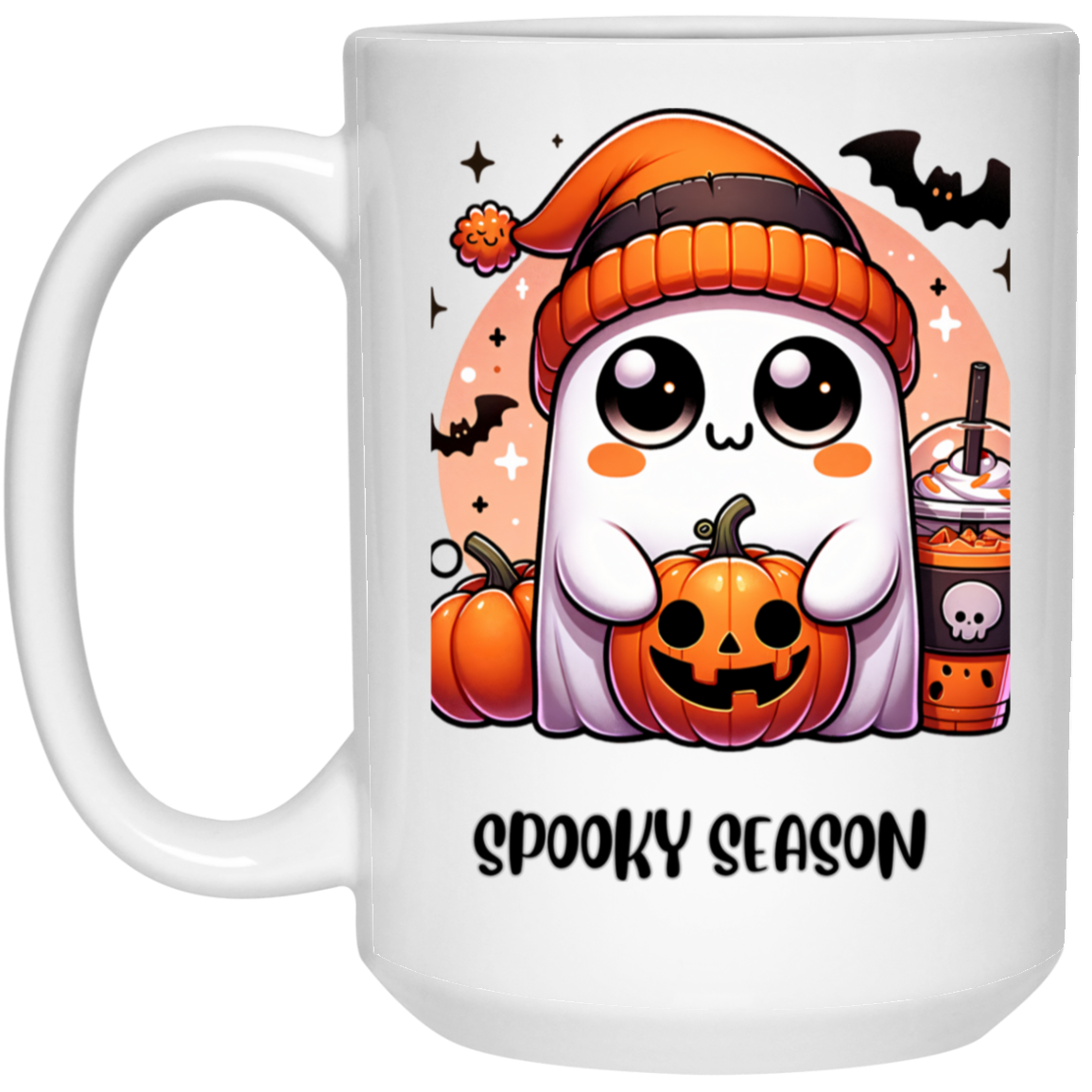 Halloween Ghost Coffee  15oz White Mug