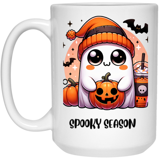 Halloween Ghost Coffee  15oz White Mug