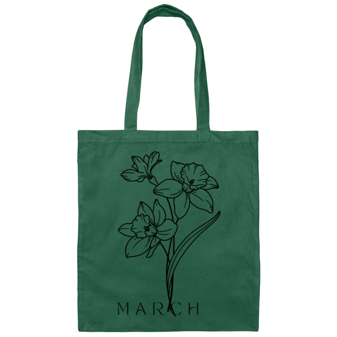 Canvas Tote Bag, March birth flower