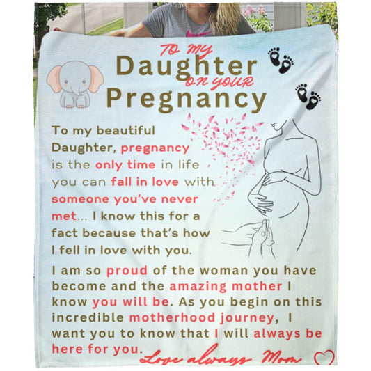 To my Daughter on your Pregnancy -  Arctic Fleece Blanket 50x60