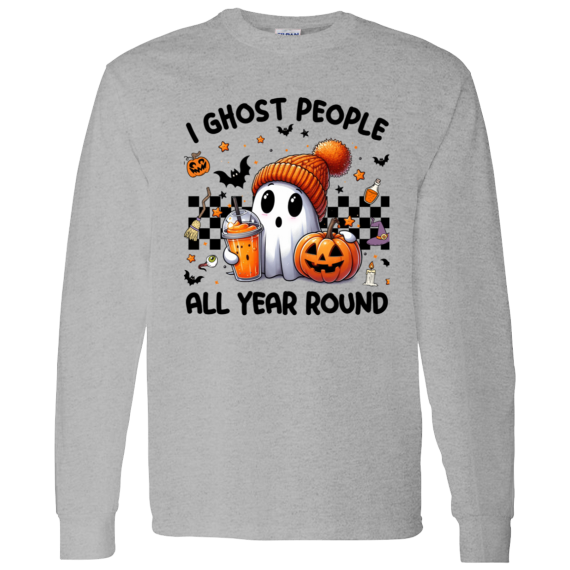 Halloween Ghost Coffee  G540 LS T-Shirt