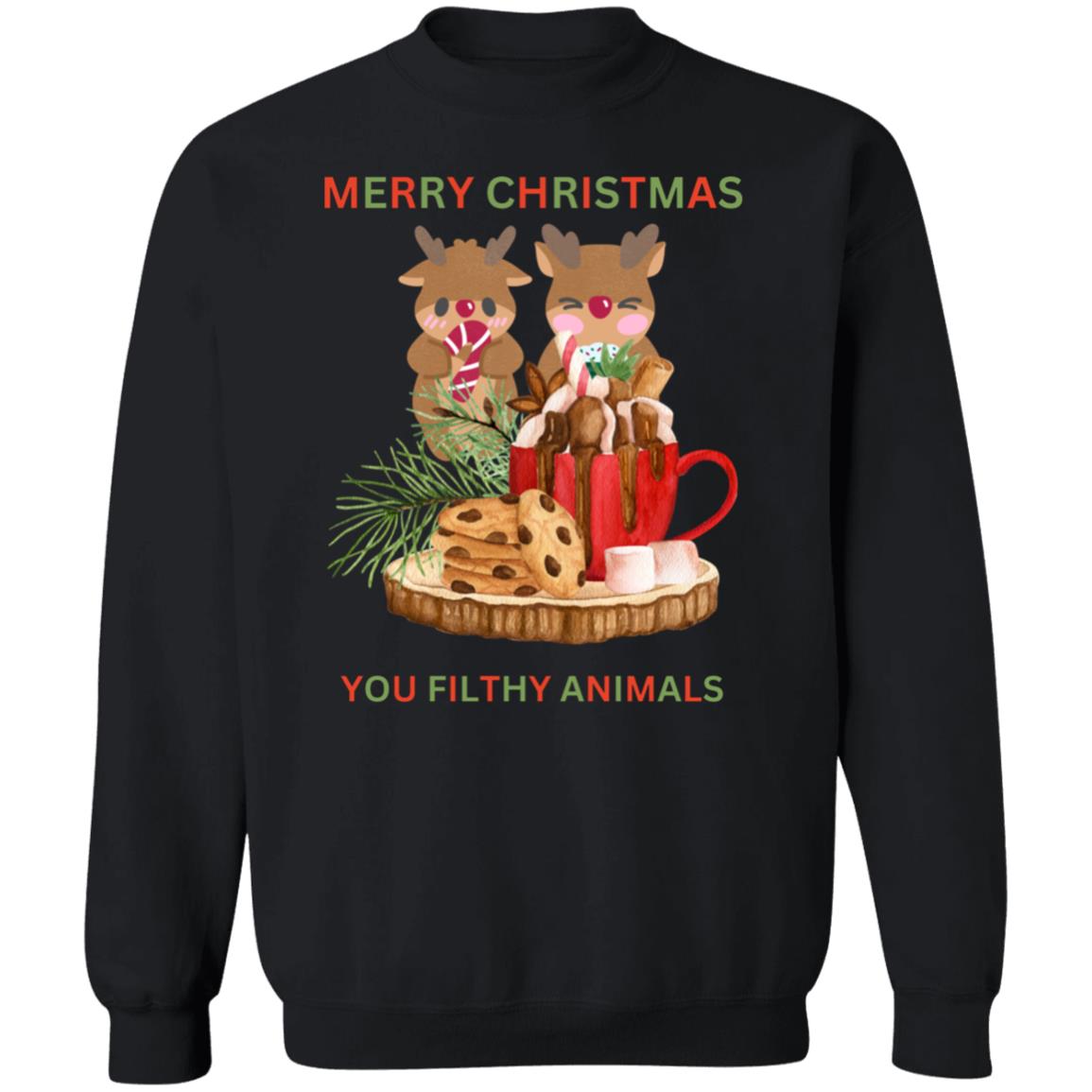 Ya Filthy Animal- Christmas  Crewneck Pullover - Sweatshirt