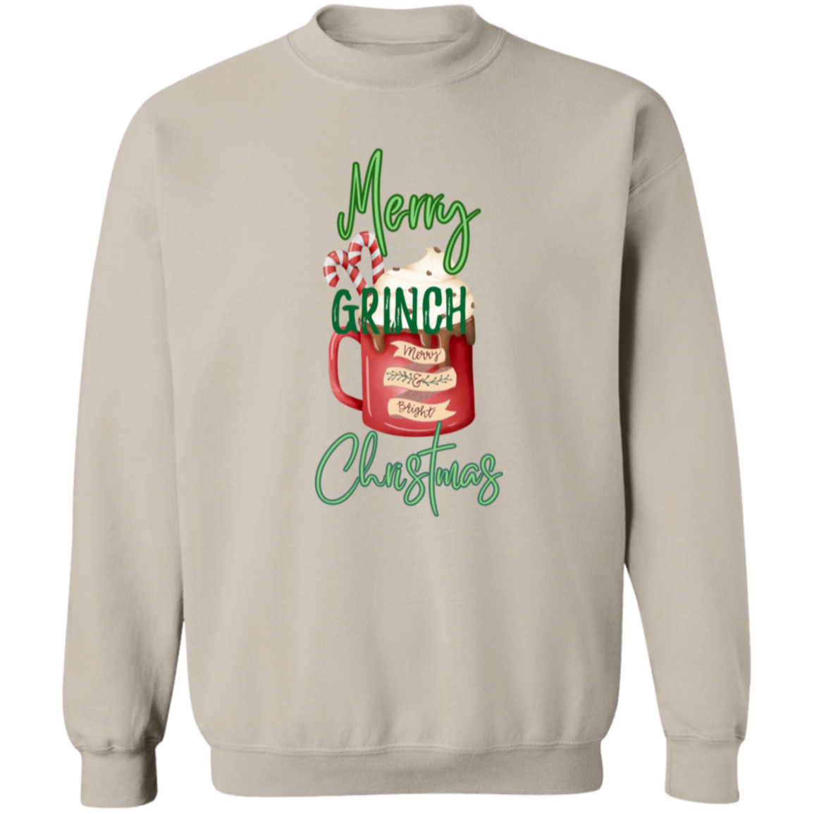 Merry Grinch Christmas  Crewneck Pullover Sweatshirt