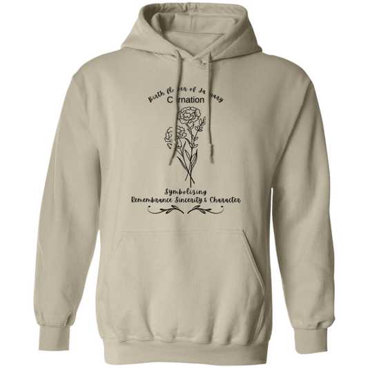 January Birth Flower - Pullover Hoodie