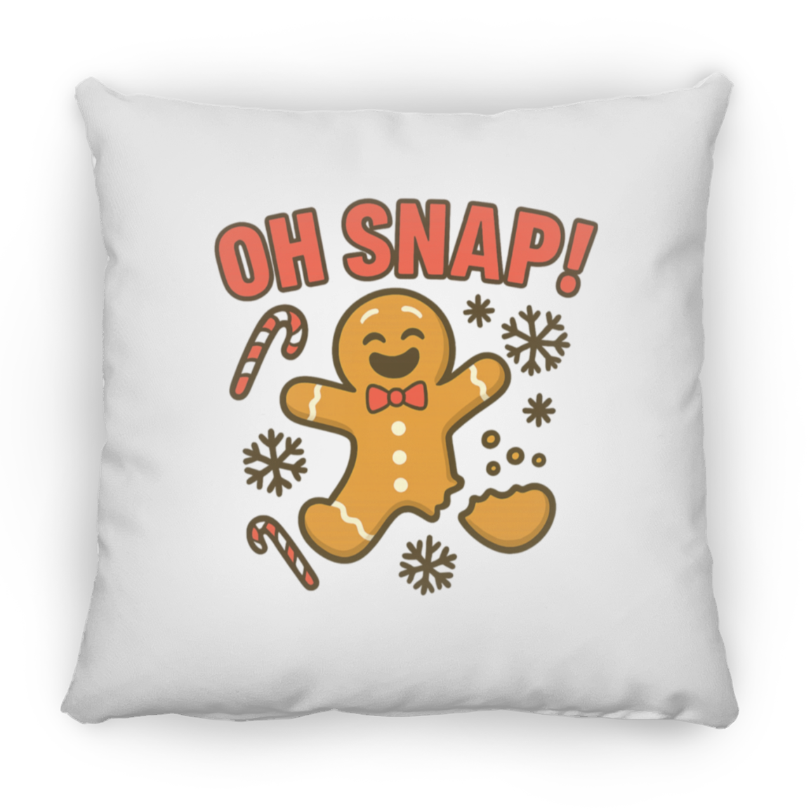 Cute Gingerbread Cookie Pillow | Funny Christmas Accent Pillow