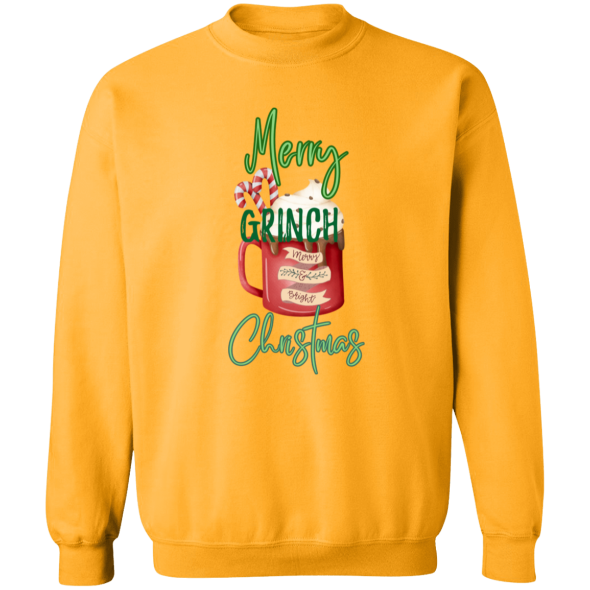 Merry Grinch Christmas  Crewneck Pullover Sweatshirt