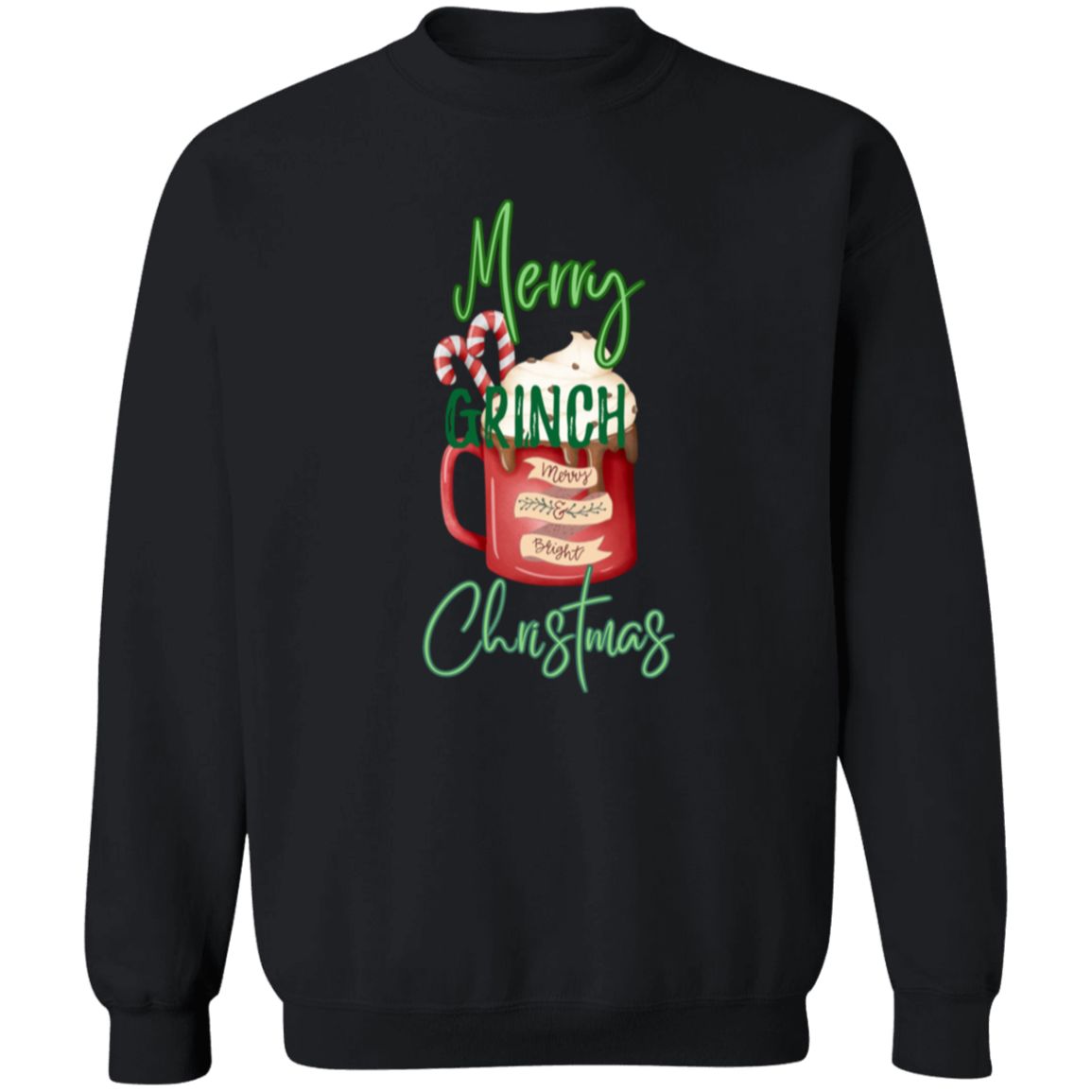Merry Grinch Christmas  Crewneck Pullover Sweatshirt