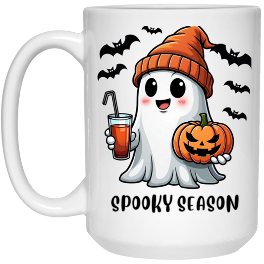 Halloween Ghost Coffee 15oz White Mug